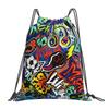 Bolsas con Cordón de Graffiti para Mujeres Hombres Plegables Ligeras Mochila Deportiva para Gimnasio Colección de Cómics Americanos Mochilas de Entrenamiento Pop Art