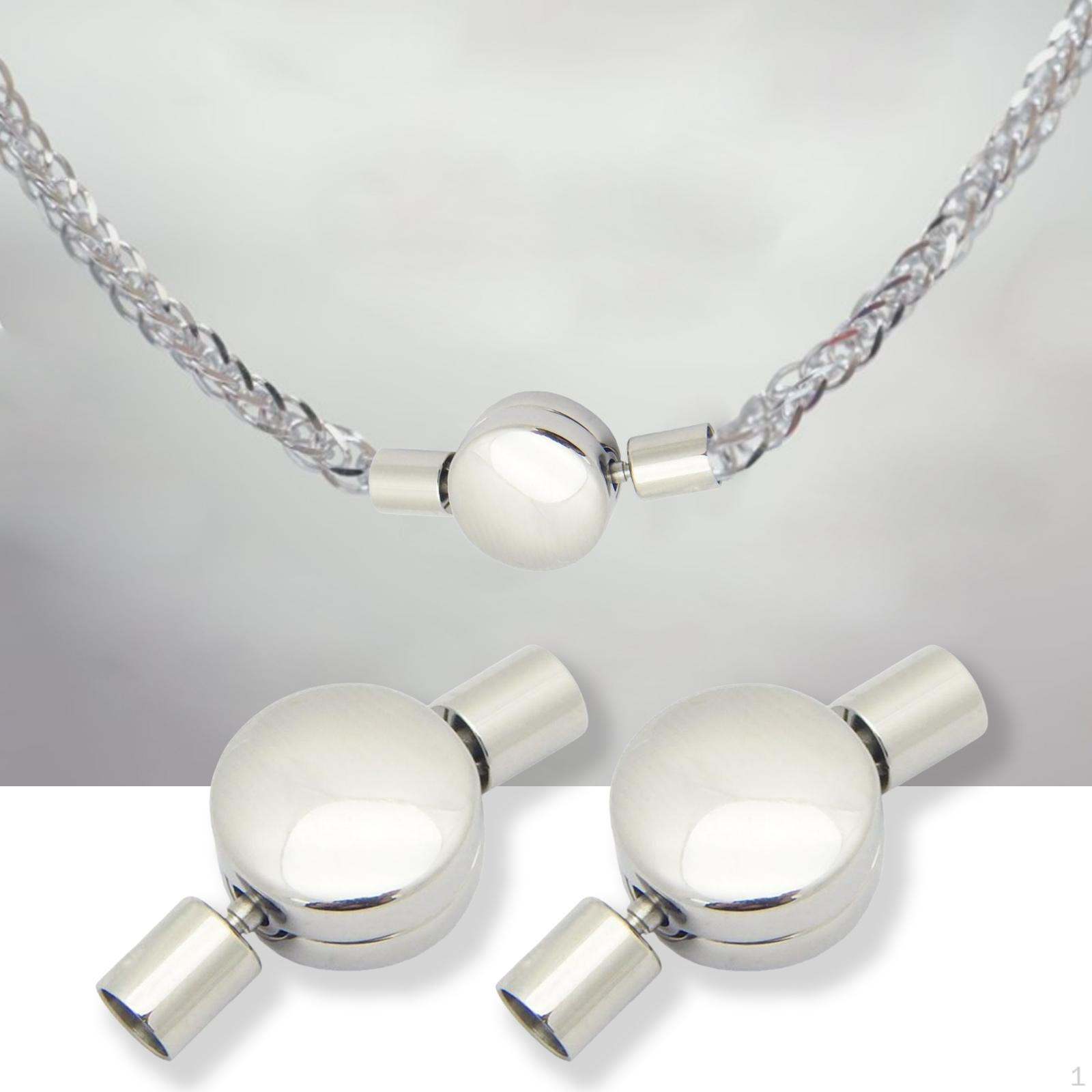

1 Pair Leather Cord , Jewelry Clasps Crimp Connector Bracelet Bead Closures Wire Ending for срібний