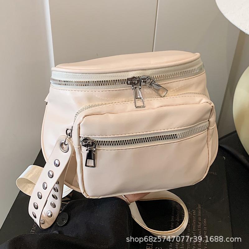 New Korean version of trendy women's bag 2025 fashion casual shoulder crossbody bag women's saddle bag niche casual bag