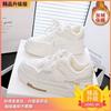 Fleece warm little white shoes women's 2025 autumn and winter new niche board shoes trendy student flat casual shoes low-top cotton shoes
