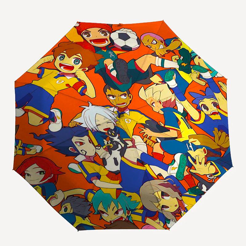 1 Stück Captain Tsubasa Outdoor-Regenschirm - Automatisches Öffnen/Schließen, Tragbares 3-fach faltbares Design mit 8-Speichen-Eisenrahmen - Perfektes Geschenk für Fans, Reisende, Dai