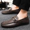 Italienische Luxusmarke Herren Slipper Echtes Leder Atmungsaktiv Schlupfschuhe Herren Fahrschuhe Herren Freizeitschuhe Mokassins Chaussure Homme