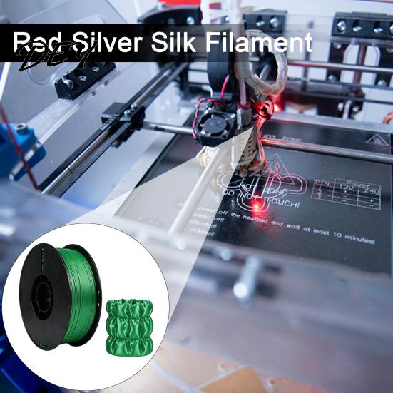 No Clogging Filament Silk PLA 3D Printer 1.75mm, 1Kg Spool, Low Warping Accessories for Printing Projects, Neatly Wound FDM Supplies