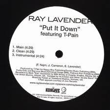 

12inch Record RAY LAVENDER TPAIN Put It Down GEFR123611 KonLive Distrib 2008 US Rap HipHopRB Used