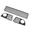 3 STÜCKE Stoßstange vorne Mitte unterer Kühlergrill und Nebelscheinwerferblende Kühlergrill 51117906198 für 5er F10 2011 bis 2013