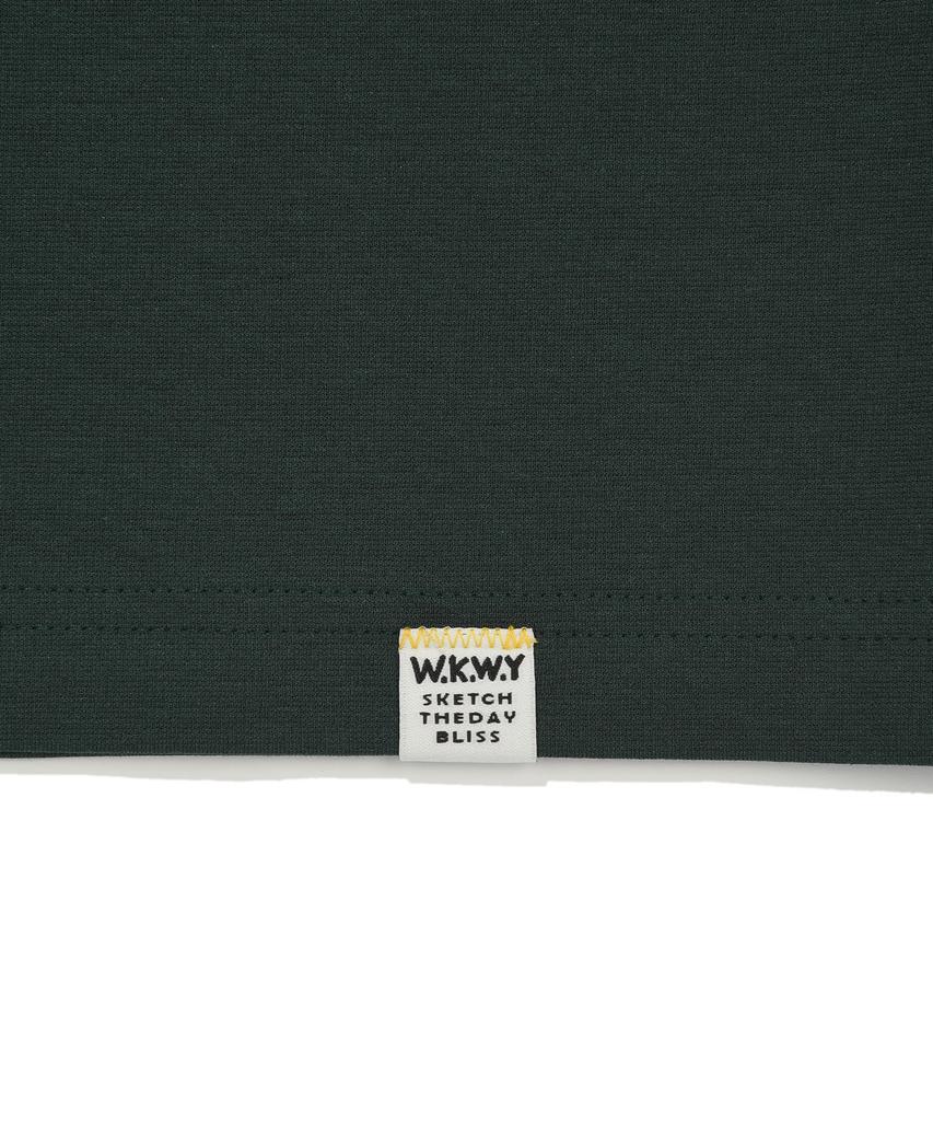 WACKY WILLY Double Kiki Wappen Short Sleeve T-Shirt Green