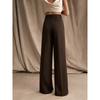 Women Solid Wide Leg Formal Trousers Office Style