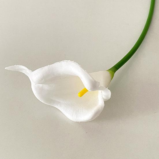 Real Touch Artificial Calla Lily Flower 13.4" Lifelike Faux Flower Branch for DIY Wedding Bouquet Home Indoor Table Centerpiece