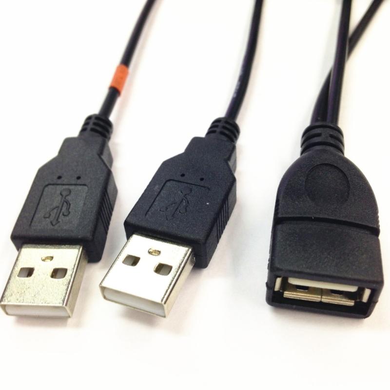 Highly Speed USB2.0 Y Splitter USB Splitter Cable for Simultaneous Charging and Data Syncing with Durability 28AWG Wire