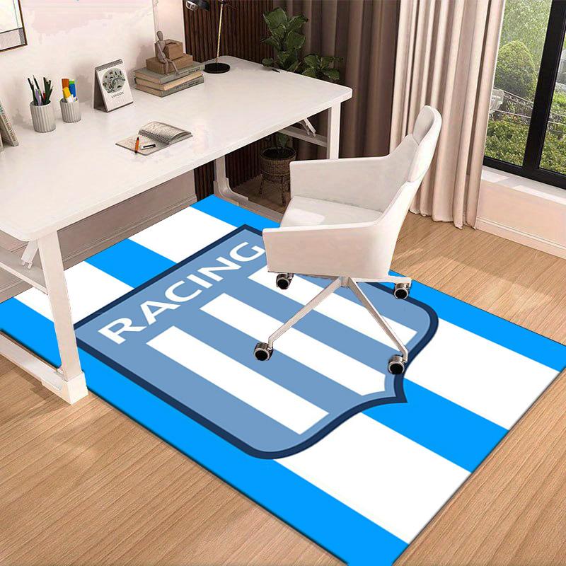 Rennteam-Emblem Teppich für Büro, Stuhlunterlage, Dekorativer Teppich Wohnzimmer Matte, Große Größe Fan Geschenke Weihnachtsgeschenke
