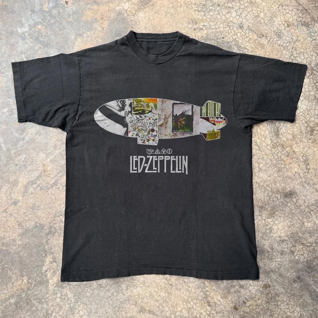 Hot! Led Zeppelin Album Covers Zeppelin Unisex Black T-Shirt Size S-5XL