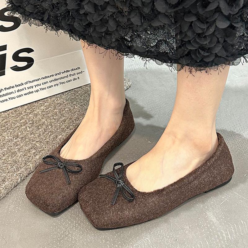 Fashion Flats Women Loafers Shoes Square Toe Flats Shallow Shoes Fashion Dress Autumn Cozy Sandals 2025 Casual New Sport Mujer Zapatos