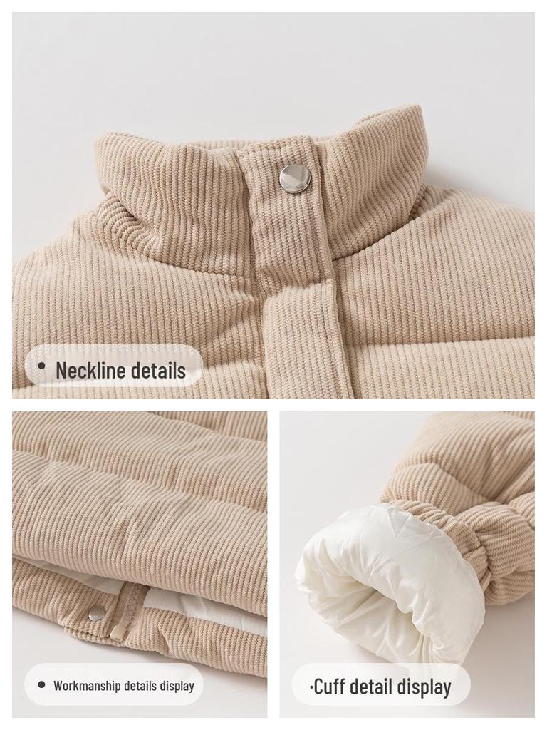Children's Winter Cotton Padded Jacket - Unisex Korean Style for Autumn/Winter 2025