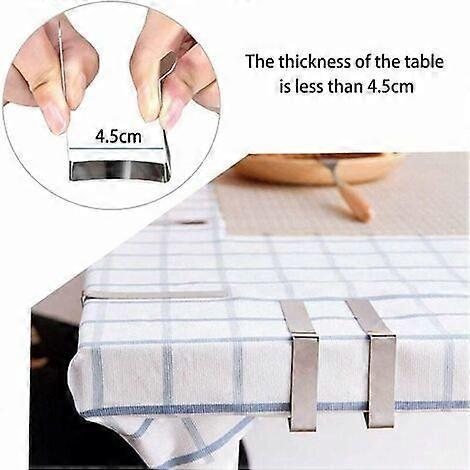 UrbanMingle Tablecloth Clips, 12 Pcs Adjustable Tablecloth Clips Stainless Steel