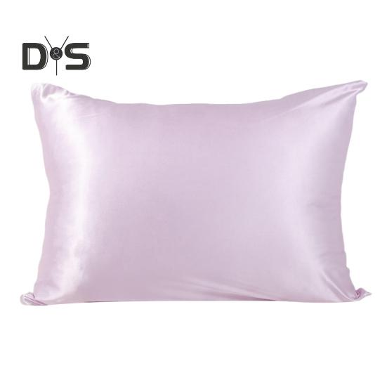 Faux Silk Pillowcase Glossy Cooling Pillow Cover Standard Size 20" X 26" Solid Color Smooth Pillow Cover for Hair And Skin