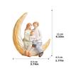 Mother Daughter Figurines Resin Parents And Children Sculpture Decoration Family Theme Hand-Painted Couple Statues Home Decor