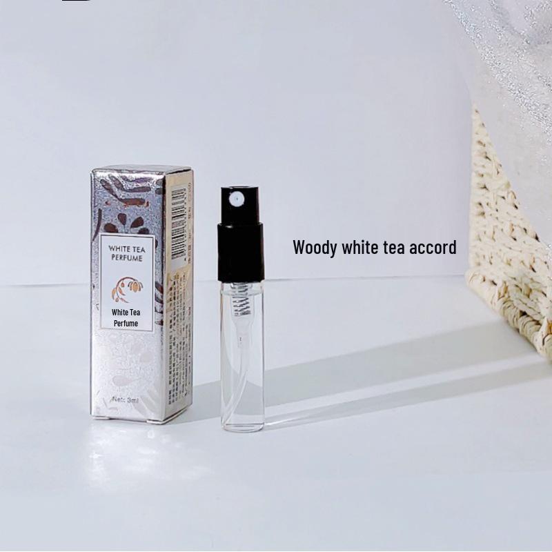 C2U White Tea Fresh Perfume Sample 3ml with Atomizer, Portable Women's Spray
