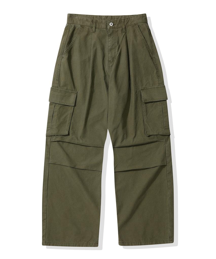 CGP Wide Cargo Cotton Ripstop Pants_Khaki