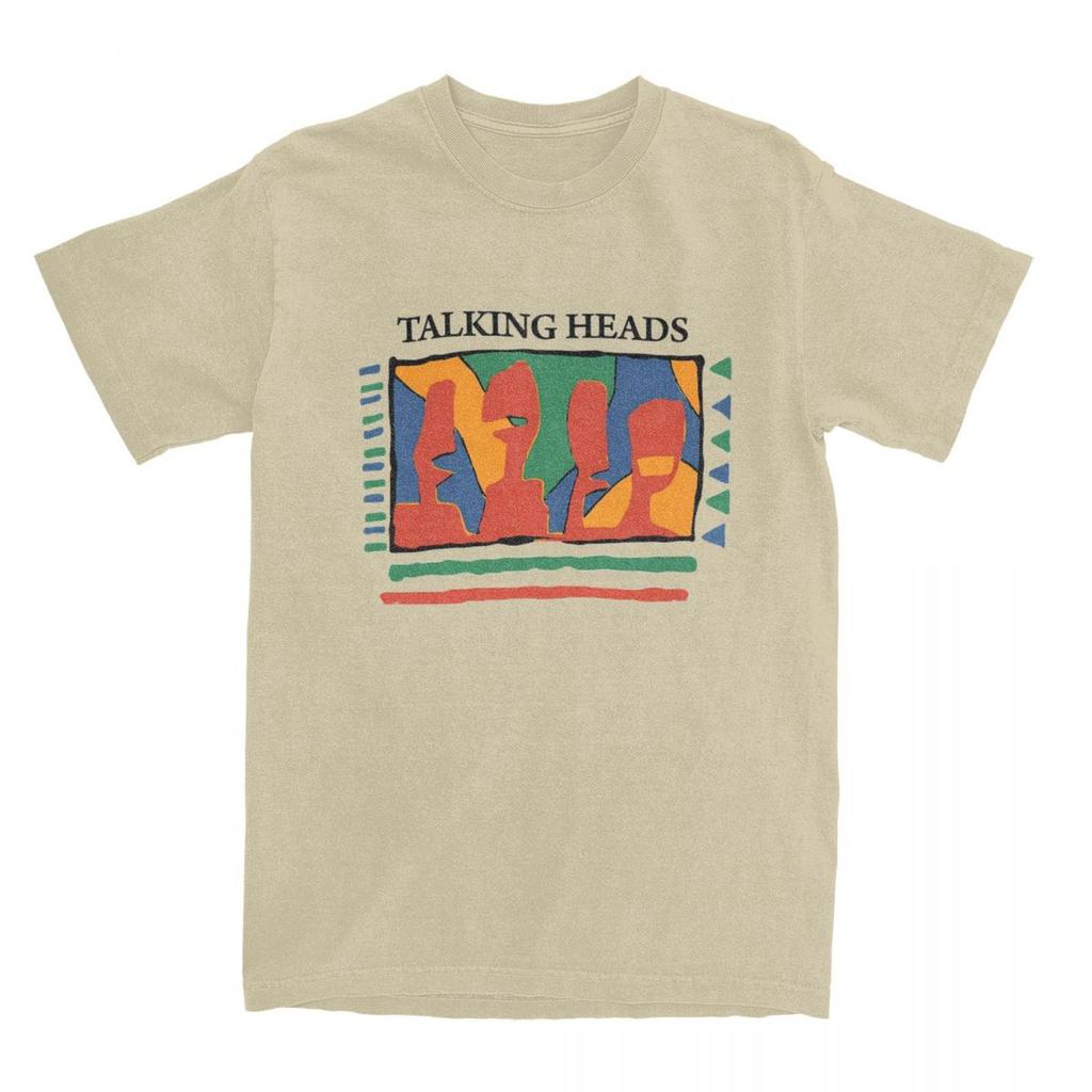 Funny Talking Heads Band T-Shirts for Men Round Neck Cotton T Shirt Post Punk Short Sleeve Tee Shirt Original Clothing T Shirt