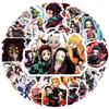 Set de autocolante anime Demon Slayer: 100 Autocolante Desenate pentru Sticle de Apă, Bagaje, Skateboards, Jurnale DIY și Proiecte Graffiti