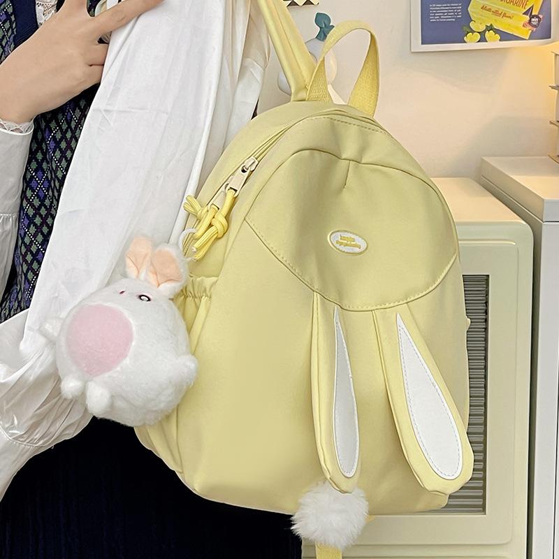 Cute Girl Backpack Middle School Students High School Students Bag Simple and Versatile New Bunny Tide Primary School Backpack