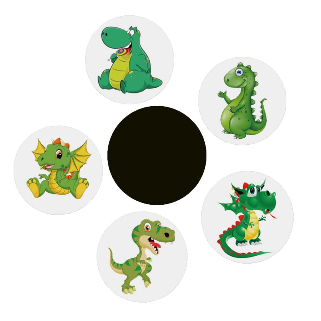 Adesivi per l'addestramento al vasino con motivo a dinosauro, adesivi per bersaglio per vasino, adesivi per sedile del water che cambiano colore e fanno pipì per bambini