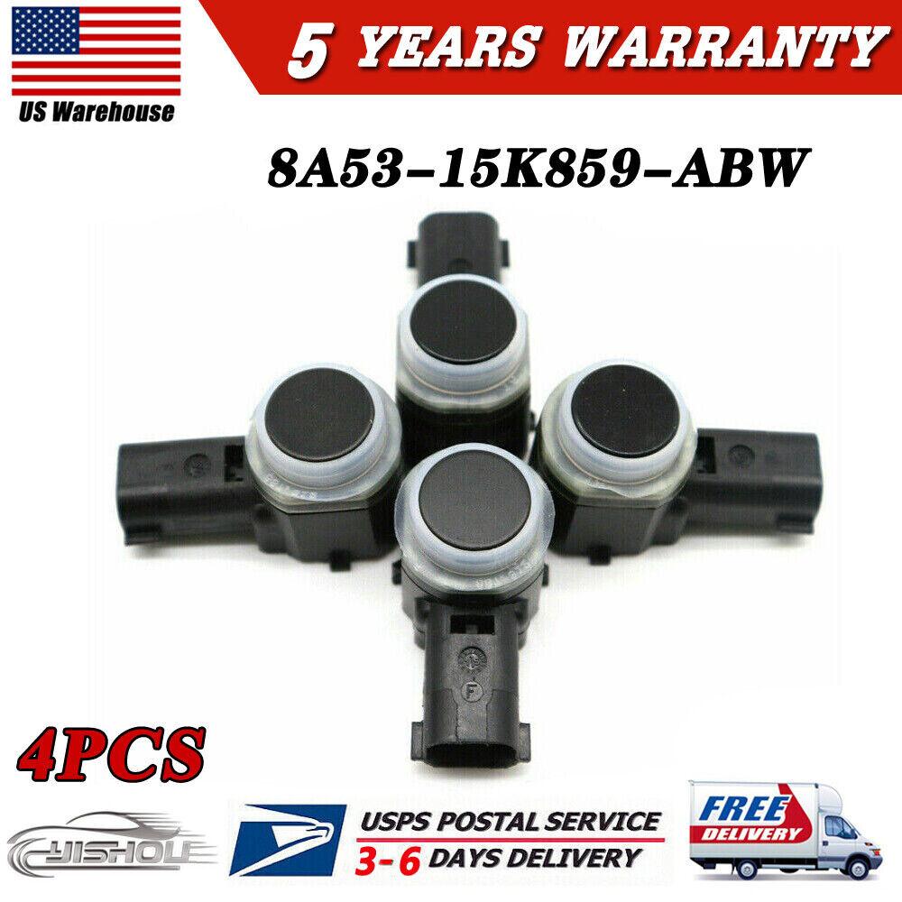 4X 8A53-15K859-ABW Bumper Parking PDC Aid Sensor Black For Ford Explorer Focus