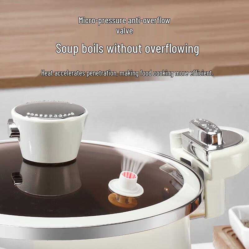 Shibazi HM-205-28DG 0-Coating Non-Stick Micro Pressure Stew Pot
