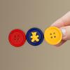 Girl Hairpin Contrasting Color Design Button Shape Hair Clip Non-irritating Side Bang Hair Pin Hair Accessory