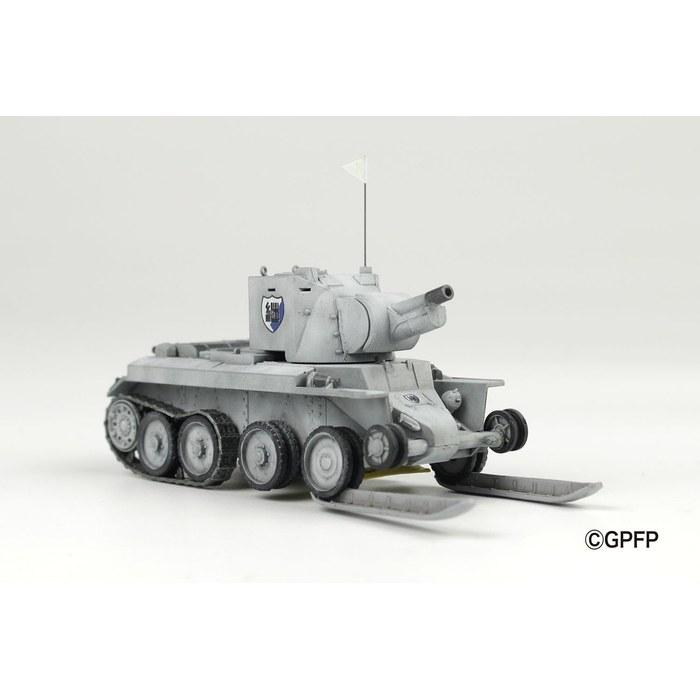Platz Girls und Panzer Final Chapter BT-42 Assault Gun, Continuation High School, Snowy Battle Ski Equipped, 1/72 Scale Plastic Model,