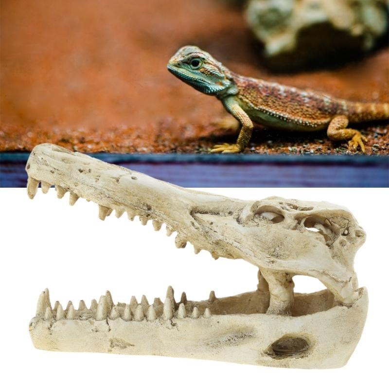 Resin Skull Aquarium Decorations for Fish for Tank Simulation Skeleton Cave Ornament Hideout for Shrimp Fish