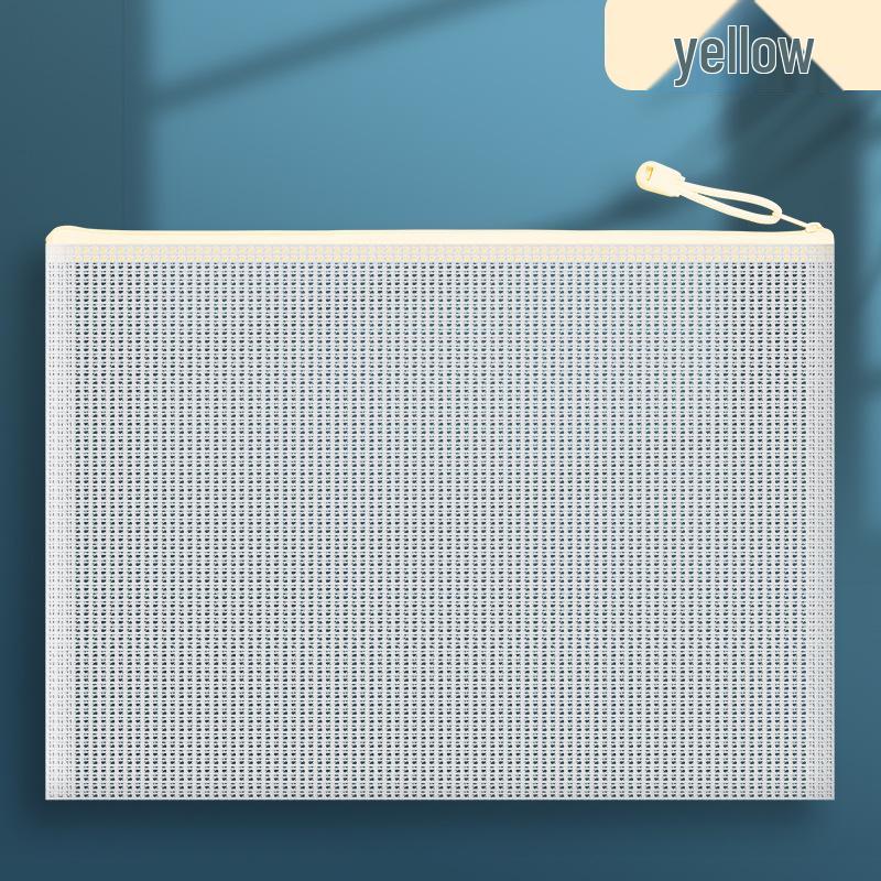 Thickened Waterproof Transparent A4 Mesh Document Bag - Handheld Exam & Office File Bag