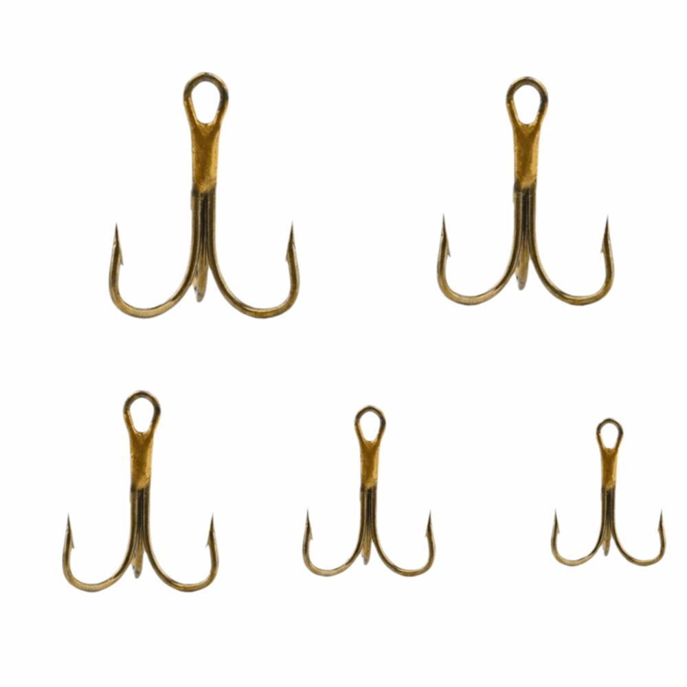 50PCS Strong Sharp Treble Hook Set High Carbon Steel Triple Fishing Hook Trout Fishing