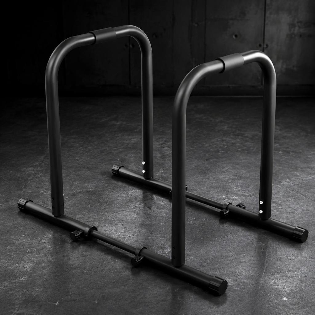 Freestanding Adjustable Parallel-Bar Fitness Station Sturdy Handrails Heavy Duty