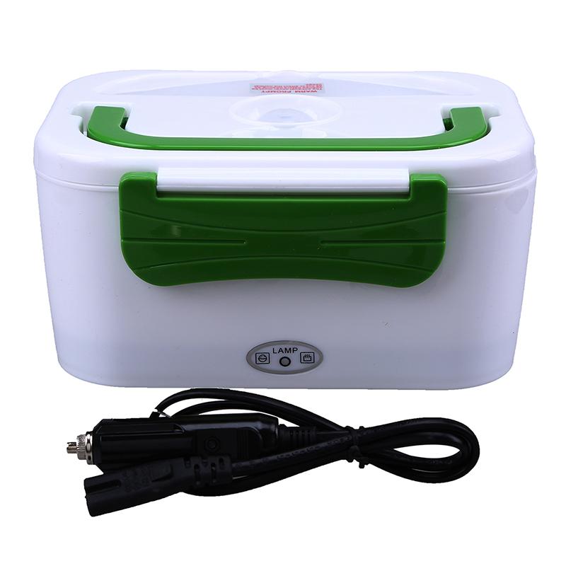 

Электрический подогреватель еды 12 В, портативный подогреватель еды, ланч-бокс для автомобиля, дома, герметичные отсеки, кастрюли, кухонные принадлежности зелёный