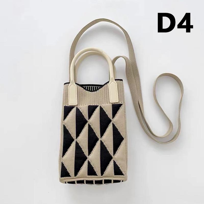 1/2/5pcs Korean Fashion Heart Knitted Mini Handbag Women Mobile Phone Shoulder Bags Girls Chic Cute Outdoor Crossbody Small Bags