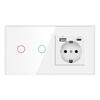 157 European Touch Switch & German Socket with Integrated Glass Panel for Homes