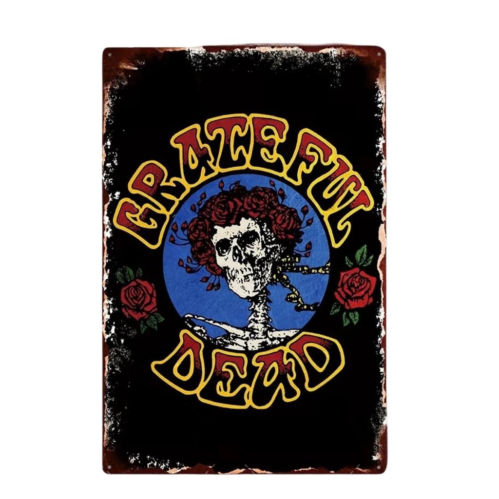 Vintage Rockband Metallschild Poster Aluminiumplakette Wandplatte Für Man Cave Werkstatt Bar Pub Garage Club Retro Heimwanddeko