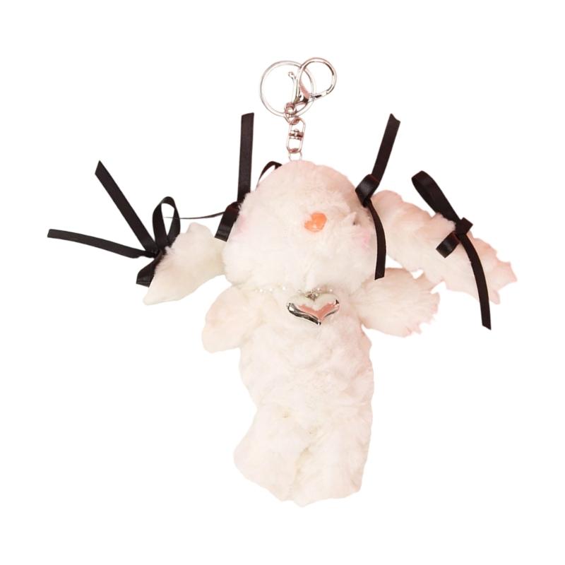 Soft Plush Rabbit Doll Keychain Lovely Doll Charm Colorful Keychain Accessory Suitable for Girls and Adults Present