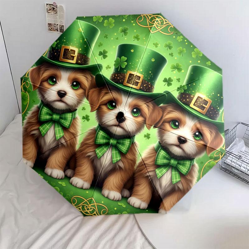 Threepuppies Pattern Pattern New Style Umbrella, 1 Piece Automatic Folding Umbrella, Portable Travel Umbrella, Outdoor Umbrella, Birthday Gift