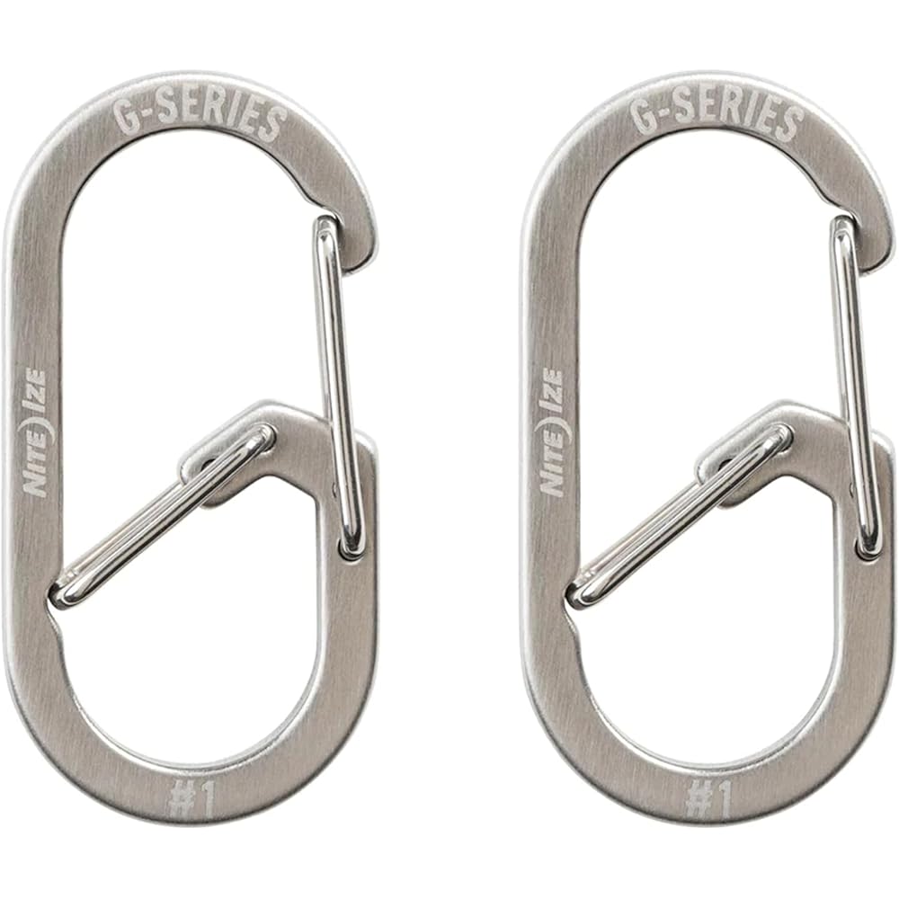 Nite Ize G Carabiner Stainless Steel Silver 2-Pack Small