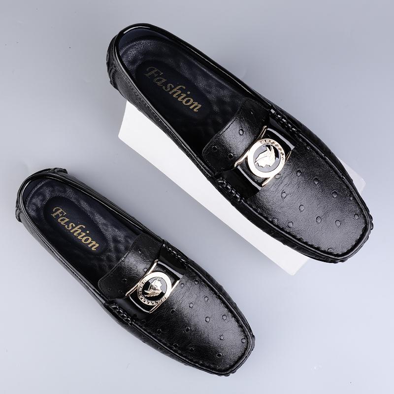 Fashion Genuine Leather Men's Loafers Summer Luxury Brand Male Casual Shoes Soft Moccasins Breathable Slip On Flats Stylish Boat Shoes