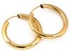 Small 585 Gold Earrings Classic Sapphire Hoops 22mm for a Gift S