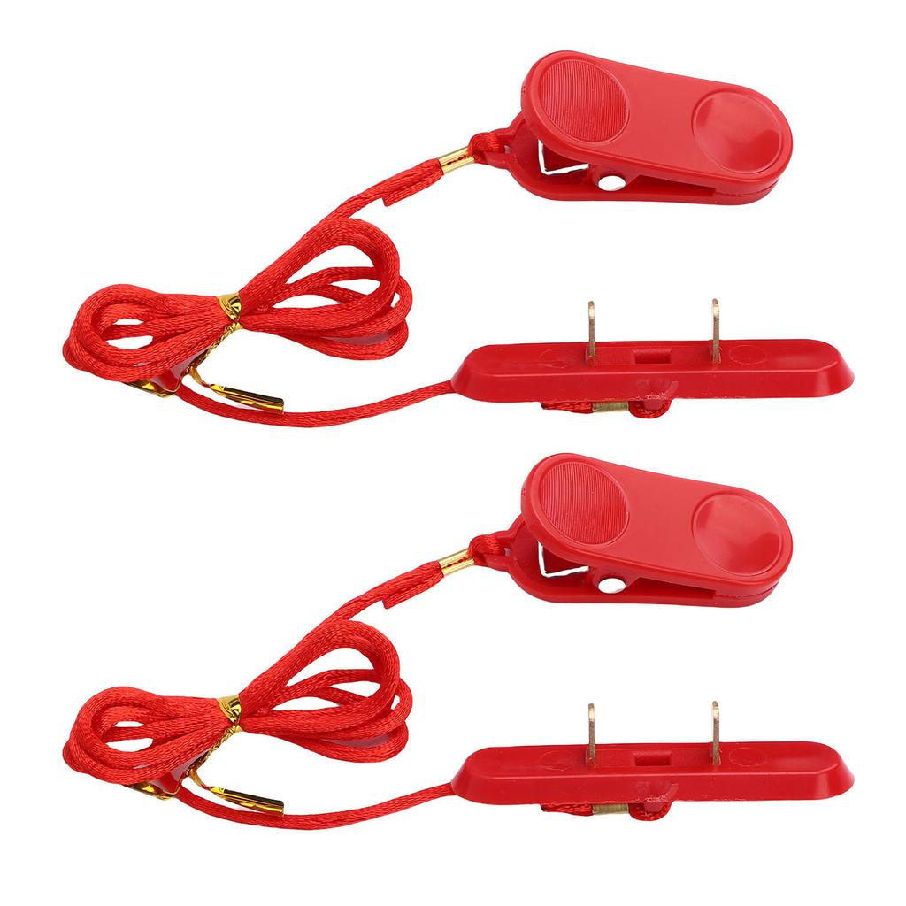 2pcs Treadmill Safety Key Universal Treadmill Emergency Stop for Running Machine Flat Oval Dual