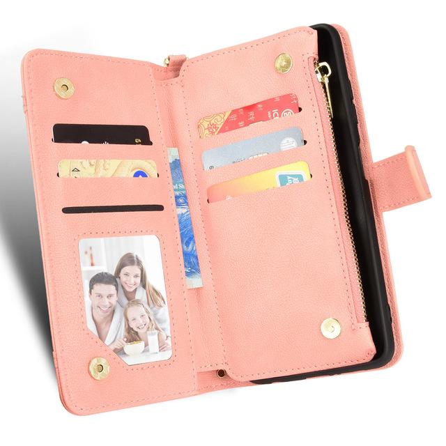 Pełna ochrona skórzane etui na telefon komórkowy do Samsung Galaxy Z Fold 3 Fold3 5g gniazdo karty modne etui do Samsung Z Fold 3