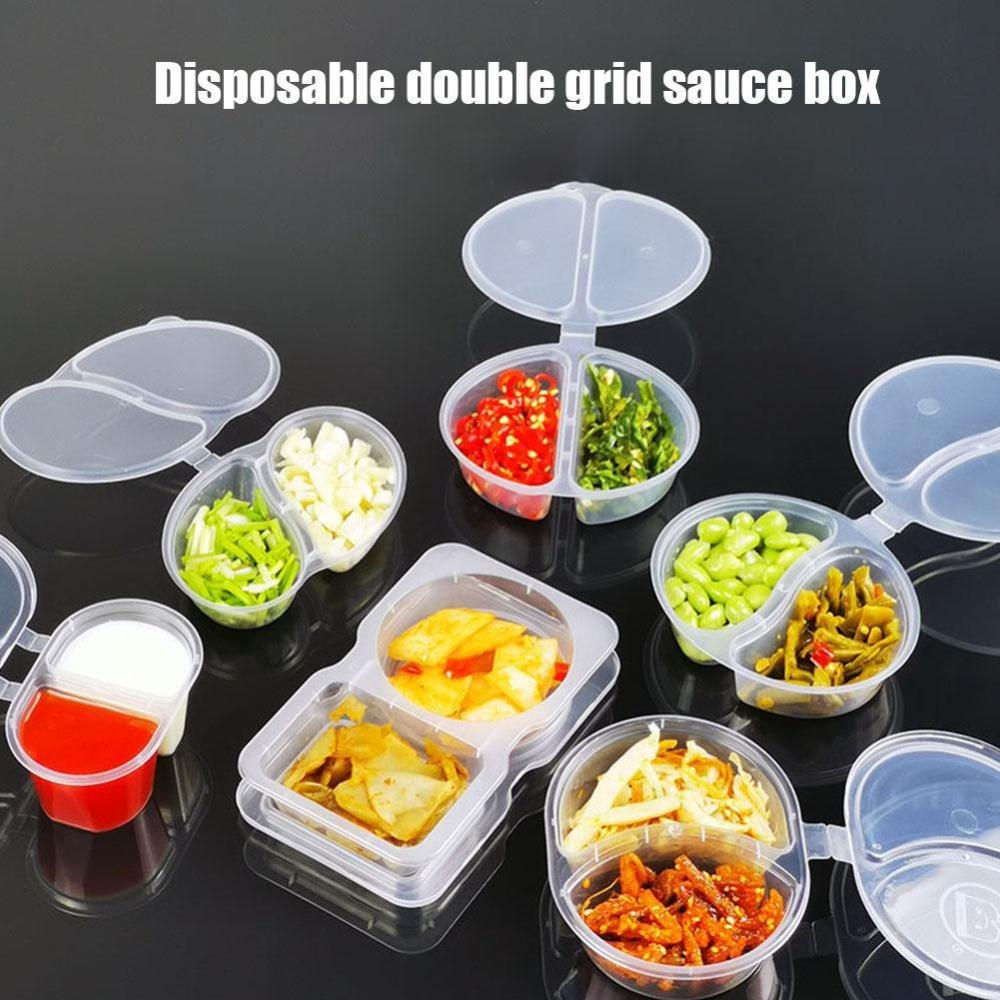 15 Stück Versiegelte und auslaufsichere Saucenbecher Behälter Wiederverwendbare Sauce Lebensmittelbox Tragbare Saucenbox