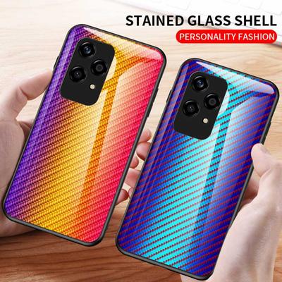 Custodia Colorata in Vetro Temperato Per Huawei P30 P40 Nova 11 13i 9 Y70 Honor 50 70 200 Lite X7B 400 90 20 Pro 8A 9X X6 X7C X6C X7D Cover Posteriore a Strisce per Telefono