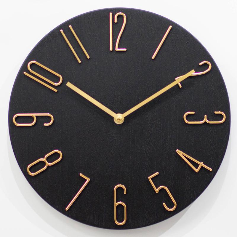 30cm Silent Quartz Wall-Mounted Clock for Living Room