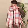 Winter New High-end Imitation Cashmere Warm Scarf Women's Winter Atmosphere Thickened Shawl Thick Beard Scarf