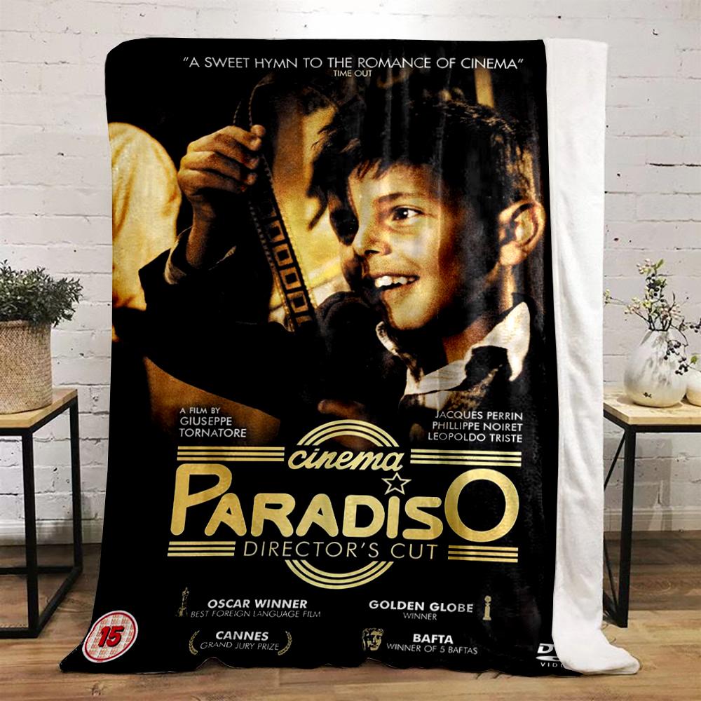 "Cinema Paradiso Movie Poster Design Warm Blanket Flannel Blanket for Bedroom, Living Room, Sofa, and Nap Sofas"